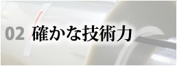 確かな技術力