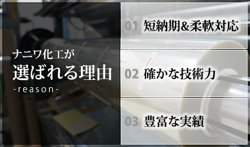 ナニワ化工が選ばれる理由